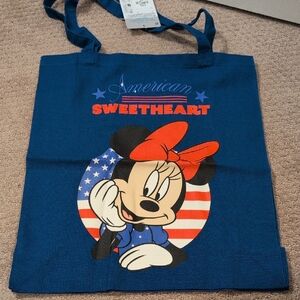 Disney Primark Exclusive American Sweetheart Minnie Mouse Blue Tote Bag NWT